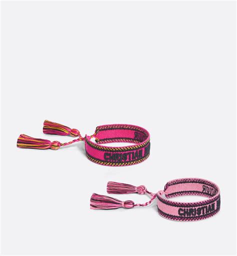 pulsera dior hilo|pulseras de metal rosa.